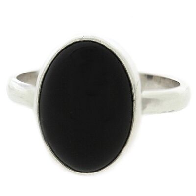 Oval Onyx Cabochon Ring in Size M1/2and Presentation Box