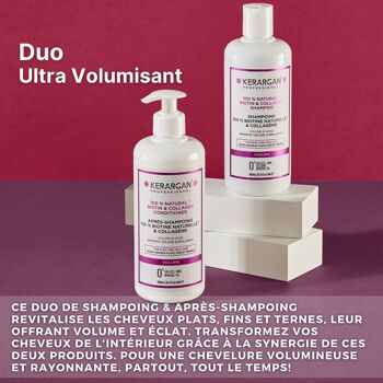 Kerargan - Duo Volumisant Shampoing & Après-shampoing à la Biotine & Collagène - 2x500ml 2
