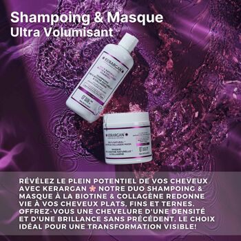 Kerargan - Duo Volumisant Shampoing & Masque à la Biotine & Collagène - 2x500ml 2
