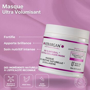 Kerargan - Duo Volumisant Shampoing & Masque à la Biotine & Collagène - 2x500ml 4