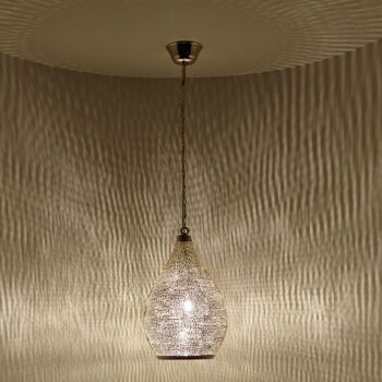 Lampe marocaine Naouma Sada D20 | lampe en laiton argenté véritable 1