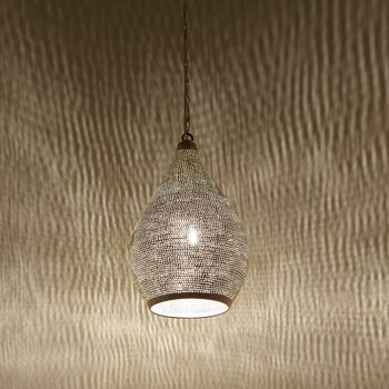 Lampe marocaine Naouma Sada D20 | lampe en laiton argenté véritable 2