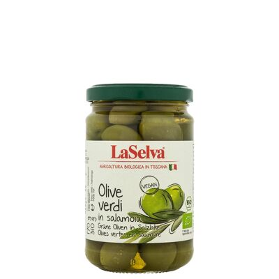 LaSelva Bio grüne Oliven in Salzlake (310g)