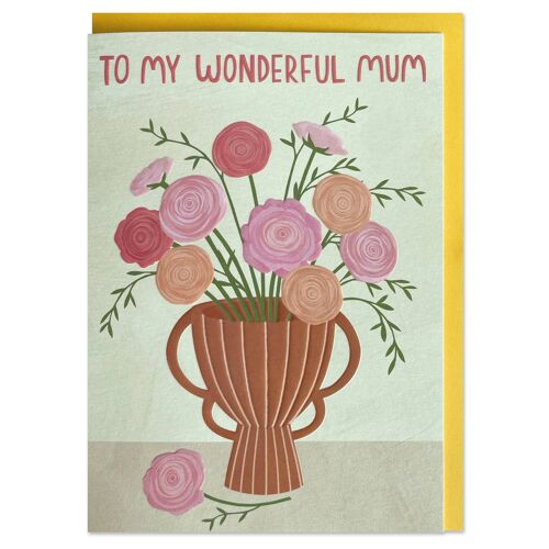 'To my wonderful Mum' card