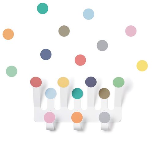 Colgador dots con 7 ganchos