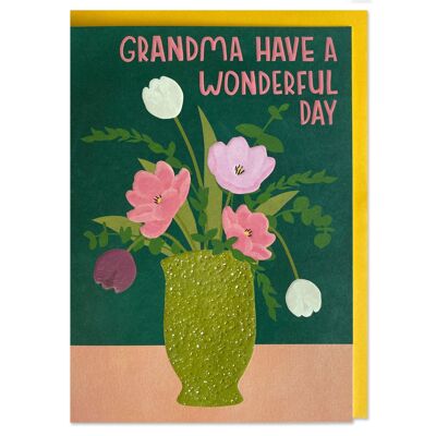 'Oma, wünsche einen wunderschönen Tag'-Karte
