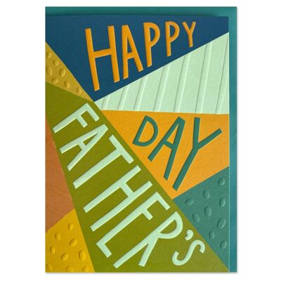 Tarjeta geométrica 'Feliz Día del Padre'