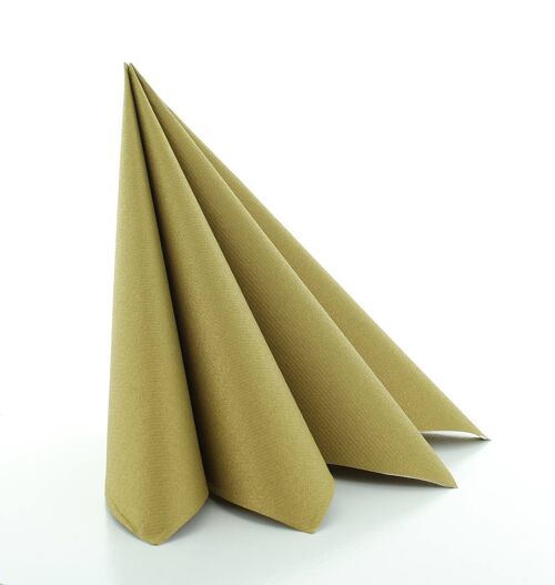 Einweg Serviette Gold aus Linclass® Airlaid 40 x 40 cm, 12 Stück