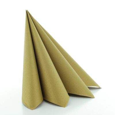 Serviettes dorées jetables en Linclass® Airlaid 40 x 40 cm, 12 pièces