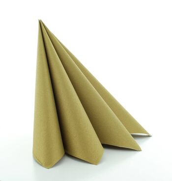 Serviettes dorées jetables en Linclass® Airlaid 40 x 40 cm, 12 pièces 1