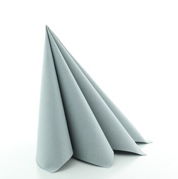 Serviette jetable grise en Linclass® Airlaid 40 x 40 cm, 12 pièces 1