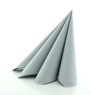Serviette jetable grise en Linclass® Airlaid 40 x 40 cm, 12 pièces 3