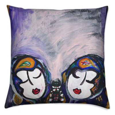 Moon Girls 45 x 45 cm luxury velvet cushion cover