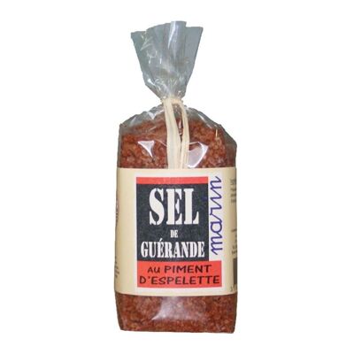 Grobes Guérande-Salz mit Espelette-Chili-Pfeffer 200 g x12