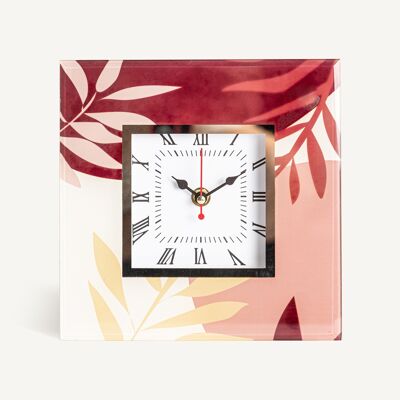Horloge décorative tropicale - 20x5x20cm