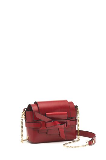 Sac en cuir  Mina mini - Rouge 4