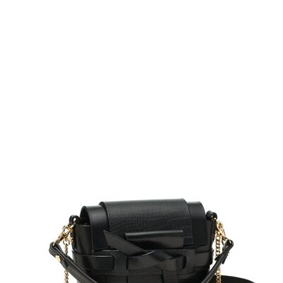 Mina Mini Leather Bag - Black