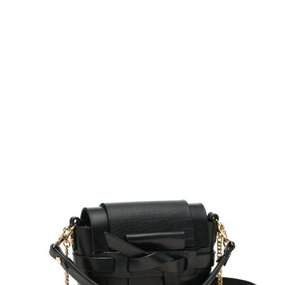 Minibolso Mina de piel - Negro