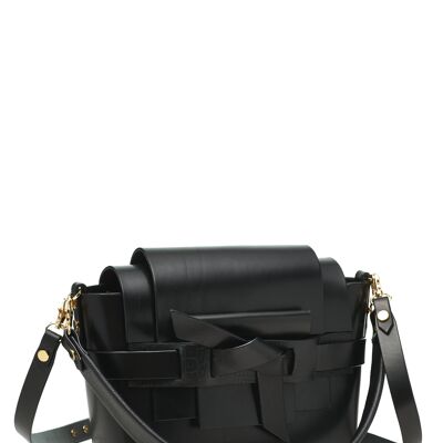 Mina Leather Bag - Black
