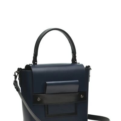 Borsa in pelle Emma - Blu notte