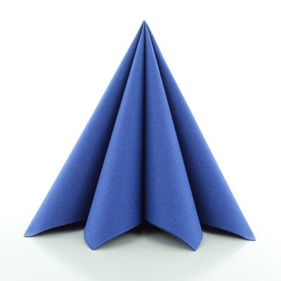 Serviette jetable bleu roi en Linclass® Airlaid 40 x 40 cm, 12 pièces