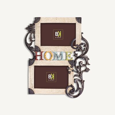 Double photo frame to hang Home - 40x2x20cm