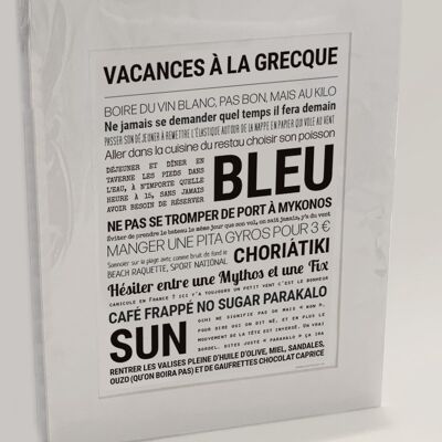 Affiche "Les vacances à la grecque"