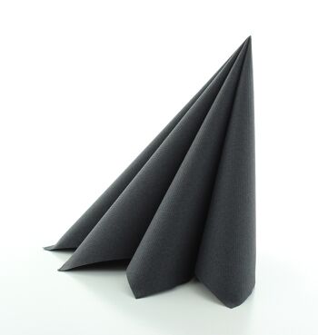 Serviettes noires jetables en Linclass® Airlaid 40 x 40 cm, 12 pièces 2