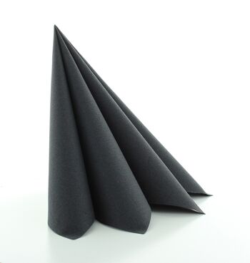 Serviettes noires jetables en Linclass® Airlaid 40 x 40 cm, 12 pièces 3