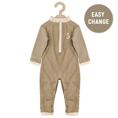 STUCKIES® easy change UPF 50+ UV-ONESIE TAN