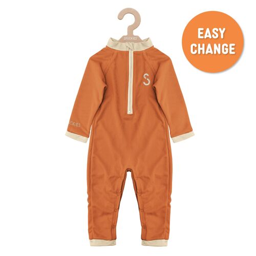 STUCKIES® easy change UPF 50+ UV ONESIE CORAL