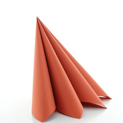 Disposable terracotta napkins made of Linclass® Airlaid 40 x 40 cm, 12 pieces