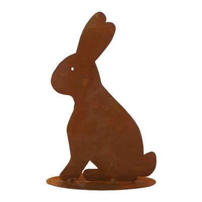 Figura decorativa de jardín conejo Hoppel | Decoración de Pascua vintage