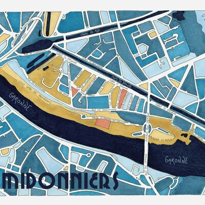 POSTER illustration of the AMIDONNIERS District Plan, TOULOUSE
