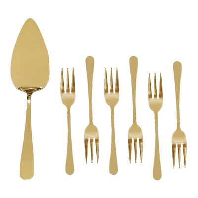 SET OF 7 GOLD PASTRY PIECES