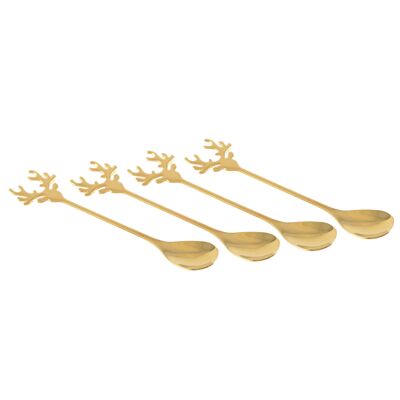 GOLDEN DEER SPOONS - SET OF 6