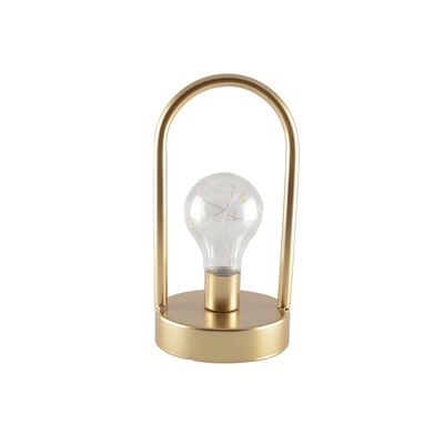 LAMPARA LED EN METAL DORADO