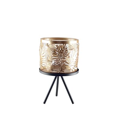 METAL PLANT STAND WITH GOLDEN VASE H.22.5CM