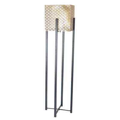 METAL PLANT STAND WITH GOLDEN IRON POT H.80CM