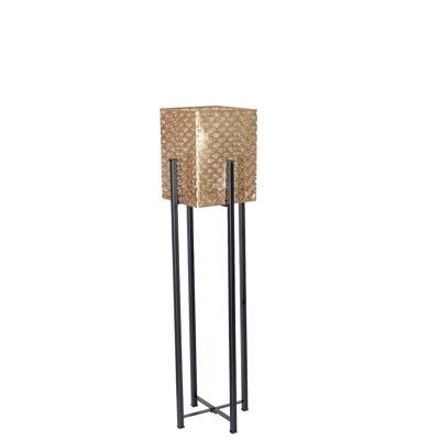 METAL PLANT STAND WITH GOLDEN IRON POT H.60CM