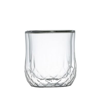 SET OF 2 DOUBLE WALL WHISKEY GLASSES