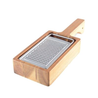 CHEESE GRATER WITH ACACIA HANDLE