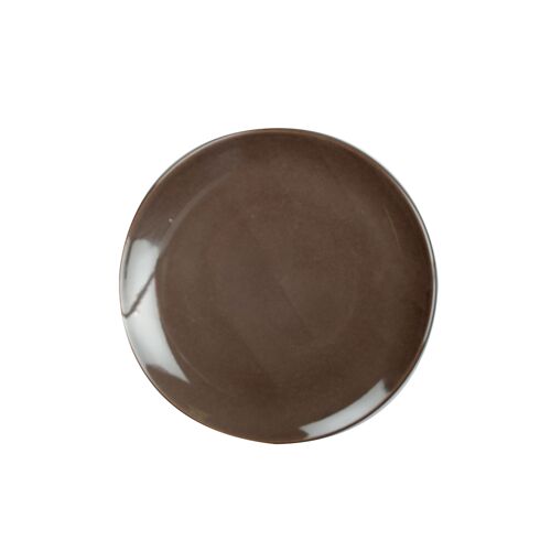 ASSIETTE PLATE MARRON