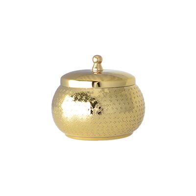 SMALL GOLD HAMMERED CANDLE