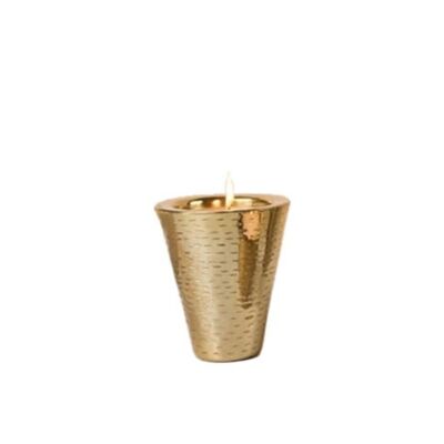 LARGE GOLD HAMMERED CANDLE