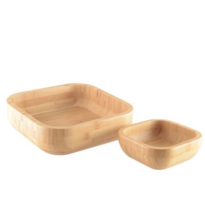 SALAD BOWL WITH WOODEN BOWL