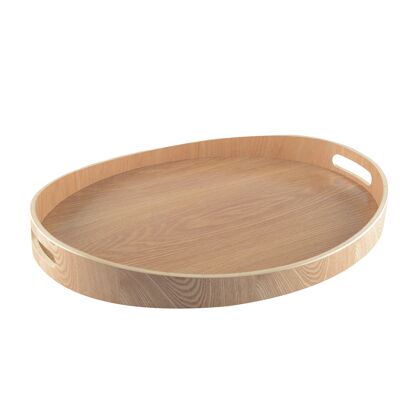 OVAL WOODEN TRAY 43X33.5X5CM