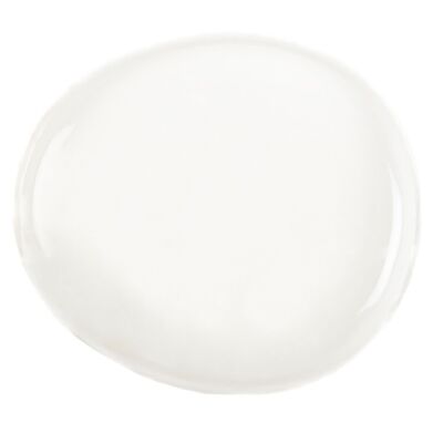 WHITE CERAMIC DINNER PLATE