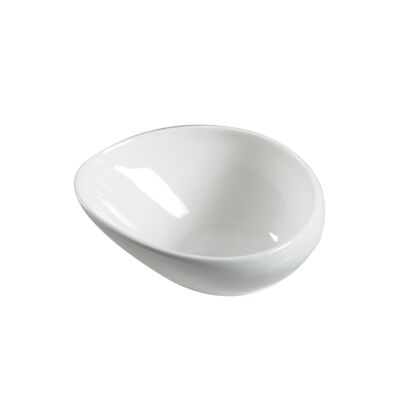 WHITE CERAMIC SOUP BOWL