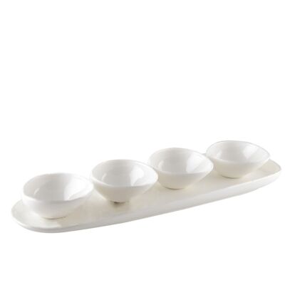 APERITIF SET 4 CERAMIC DISHES